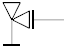 Flanged Bottom Valve symbol