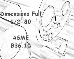 Weights of Pipe Dimensions Full 1/2-80