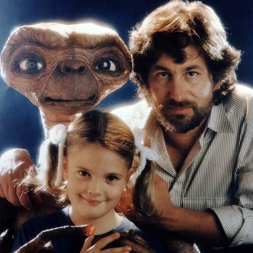 ET, Steven Spielberg and Drew Barrymore