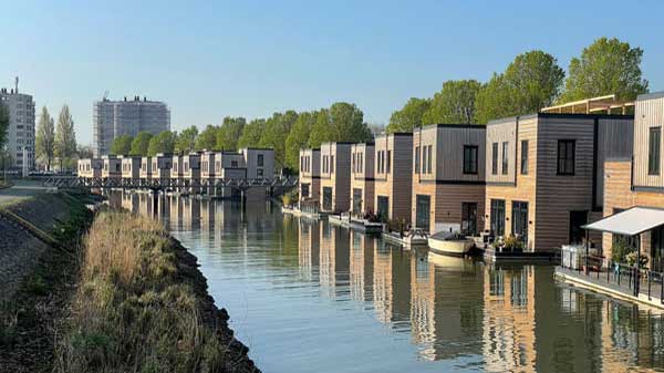 Dubbed a floating street, Nassauhaven is a residential development in the Dutch city of Rotterdam