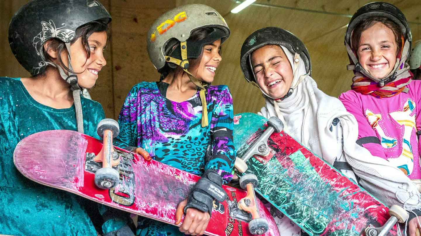 Young Afghan Skateboarders