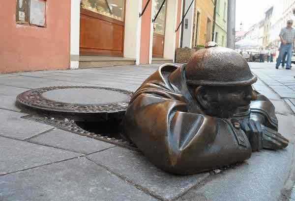 Man At Work, Bratislava, Slovakia