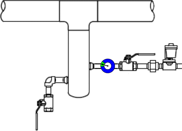 Typical drip leg draining