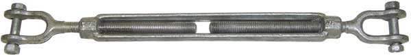 Turnbuckle - Two U-shaped openings with pin and screw closure